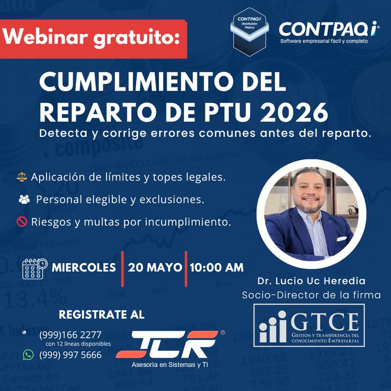 Cover Image for CUMPLIMIENTO DEL REPARTO DE PTU 2026