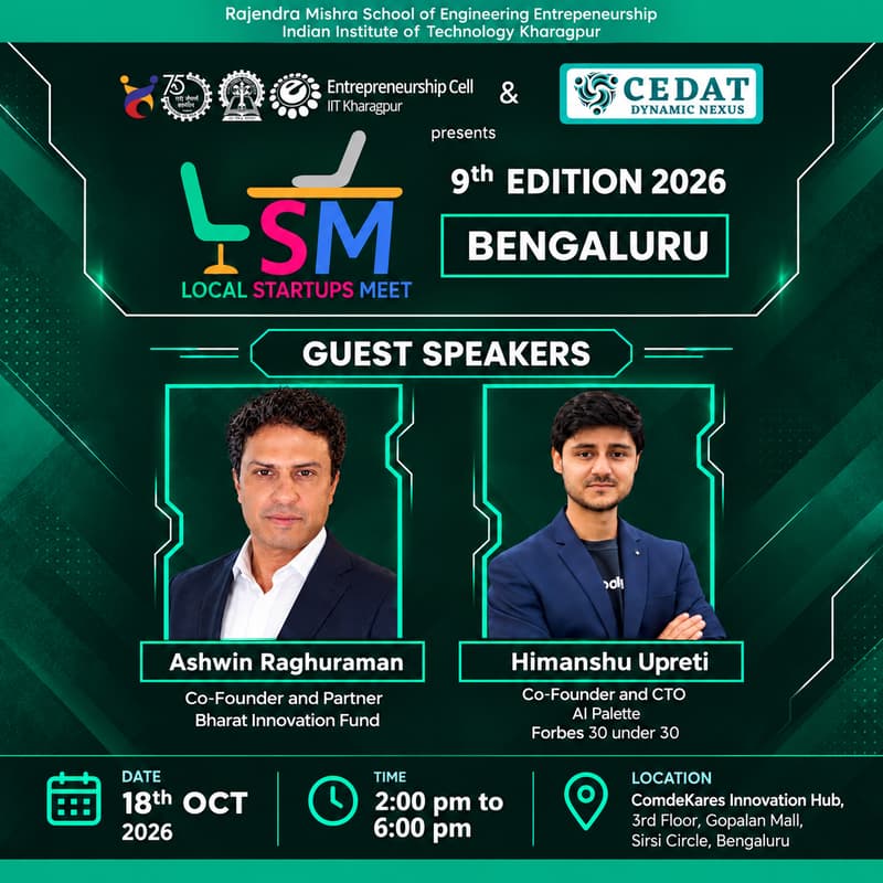Cover Image for Local Startups’ Meet (LSM) Bengaluru 2026