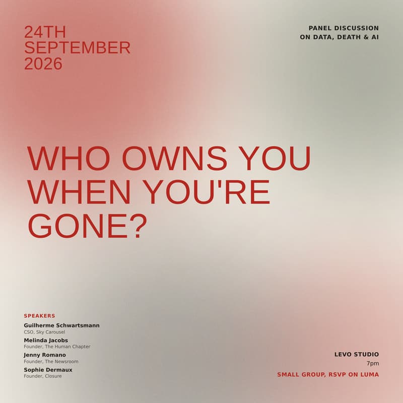 Cover Image for Who Owns You When You're Gone? Lisbon AI week event