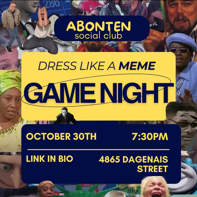 Cover Image for GAME NIGHT : DRESS LIKE A MEME THEMED