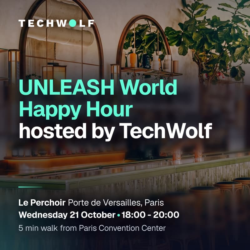 Cover Image for UNLEASH World Happy Hour hosted by TechWolf