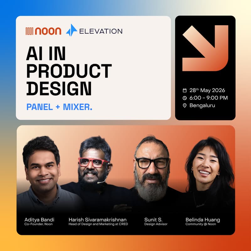 Cover Image for Noon x Elevation: AI in Product Design Panel + Mixer