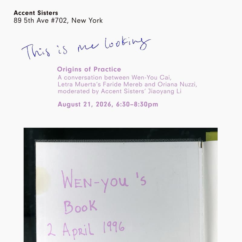 Cover Image for Origins of Practice A conversation between Wen-You Cai, Letra Muerta's Faride Mereb and Oriana Nuzzi， moderated by Jiaoyang Li
