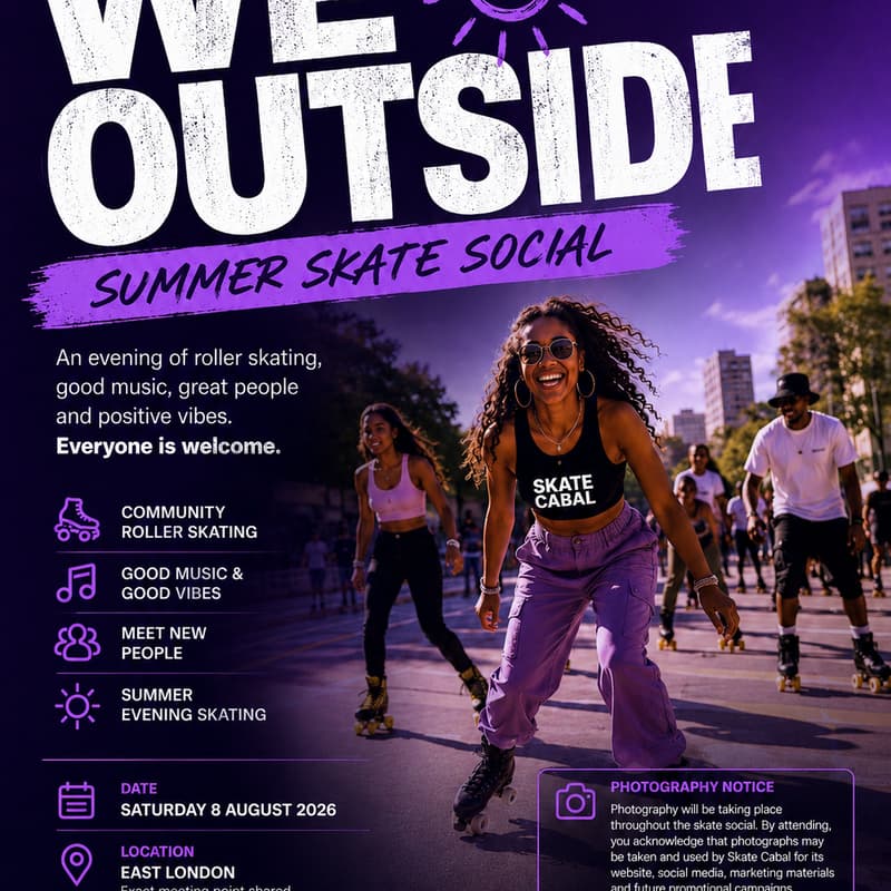 Cover Image for 🛼 WE OUTSIDE ☀️A Community Summer Skate Social
