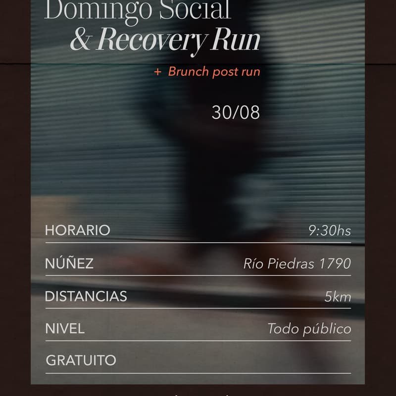 Cover Image for Domingo Social & Recovery run