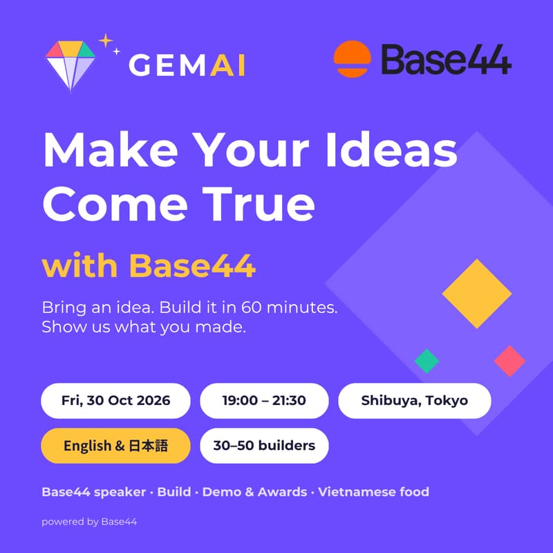 Cover Image for ✨ GEMAI #001 — Make Your Ideas Come True with Base44