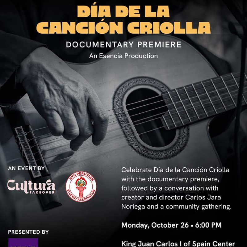 Cover Image for NYU - Perú de Fiesta: Día de la Canción Criolla Documentary & Conversation