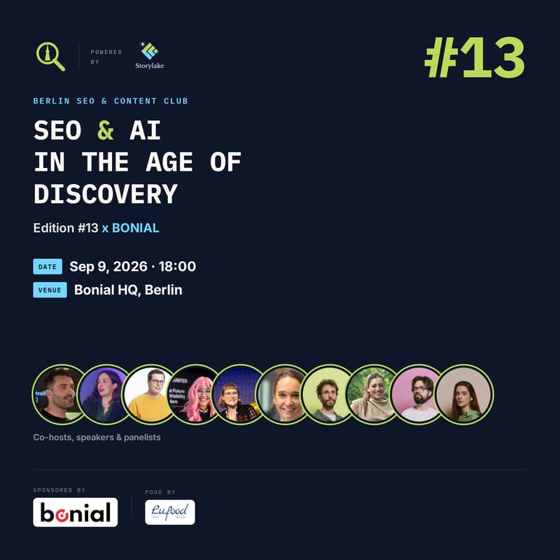 Cover Image for BERLIN SEO & Content Club #13 x BONIAL