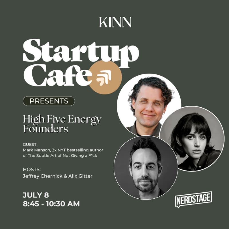 Cover Image for Startup Cafe: H5E Founders With Mark Manson (20M+ Books Sold)