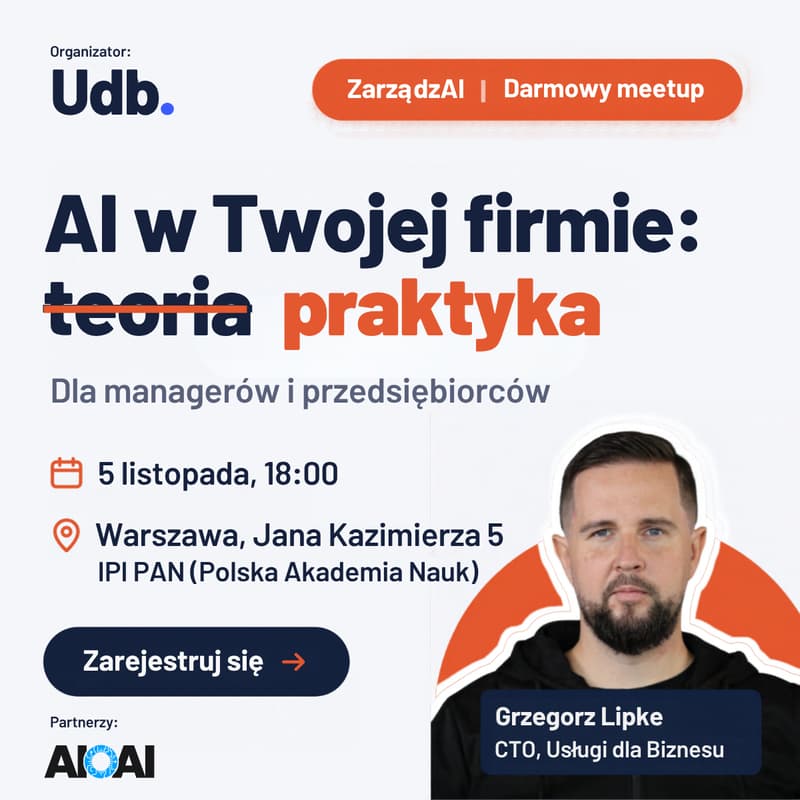 Cover Image for ZarządzAI dla managerów i przedsiębiorców [meetup]