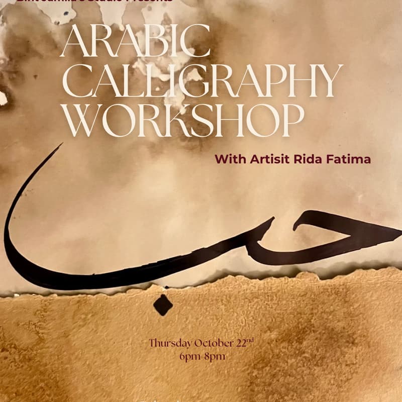 Cover Image for Arabic Calligraphy Workshop with Rida Fatima