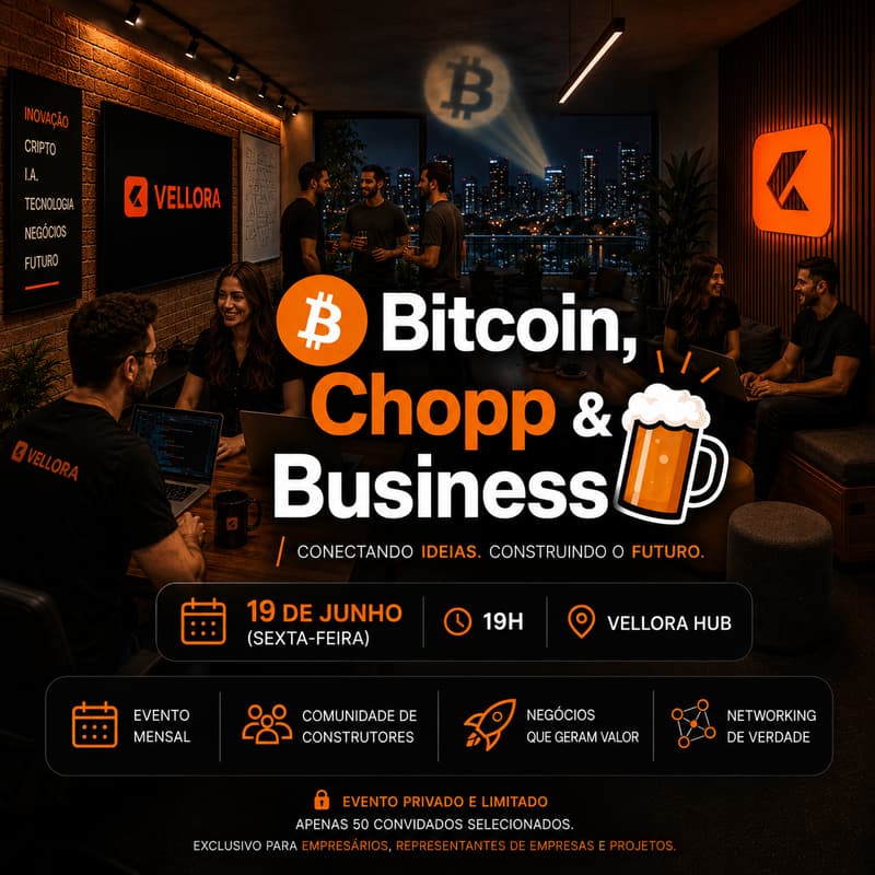 Cover Image for Bitcoin, Chopp & Business - VELLORA HUB