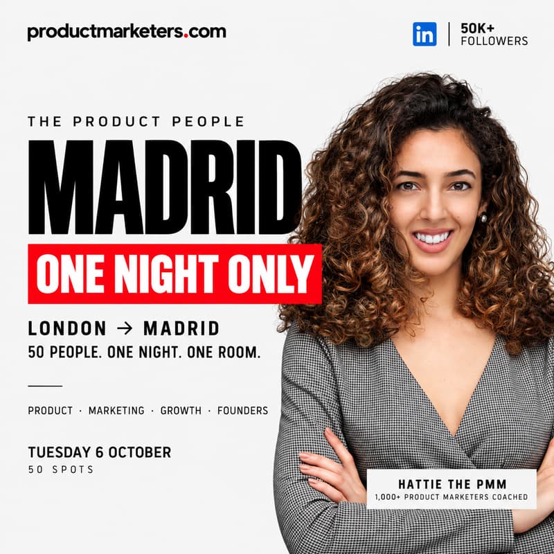 Cover Image for THE PRODUCT PEOPLE: MADRID 🇪🇸 One Night Only w/ Hattie the PMM