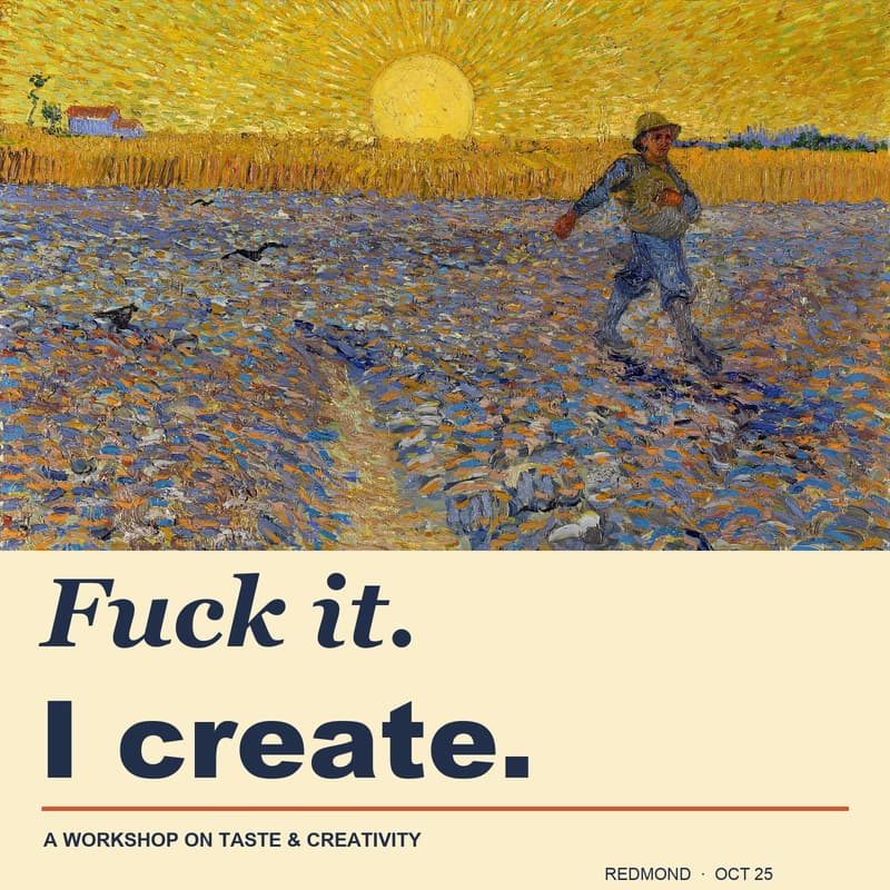 Cover Image for Fuck it. I create. — An Eastside Experiment in Taste & Creativity