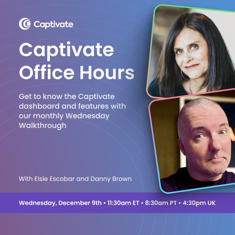Cover Image for Captivate Office Hours: December