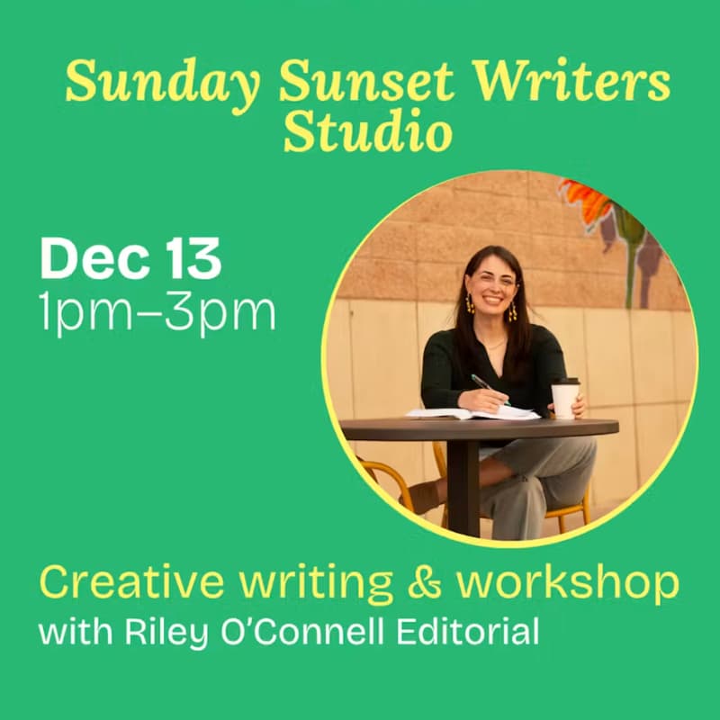 Cover Image for Sunday Sunset Writers Studio: Characterization, dialogue