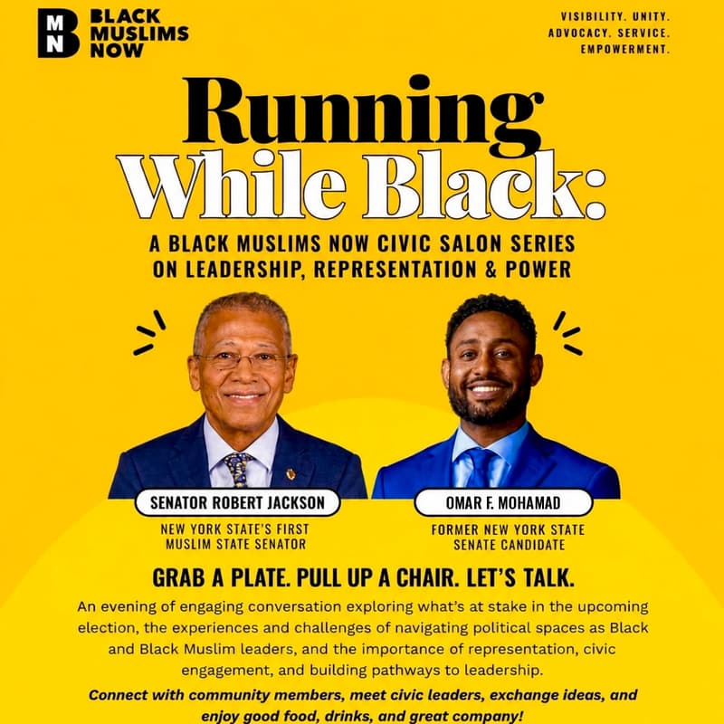Cover Image for Running While Black: A Black Muslims Now Civic Salon Series on Leadership, Representation & Power