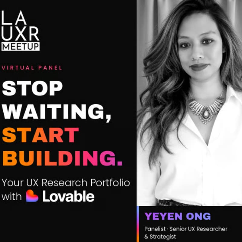 Cover Image for LA UXR Meetup: Talk w/ Yeyen Ong