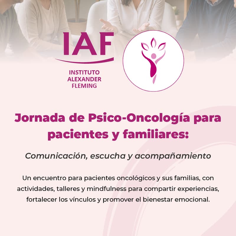 Cover Image for Jornada de Psico-Oncología para pacientes y familiares: Comunicación, escucha y acompañamiento