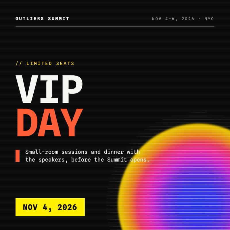 Cover Image for Outliers Summit VIP Day