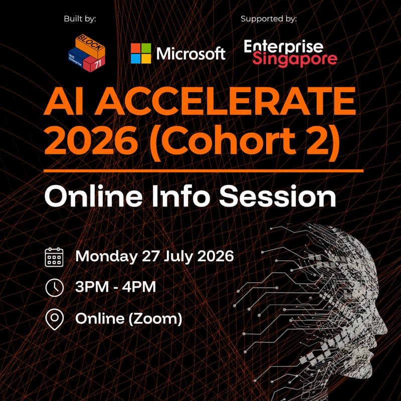 Cover Image for Online Info Session: BLOCK71's AI Accelerate 2026