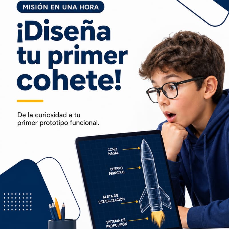 Cover Image for ¡Diseña tu primer cohete en solo una hora!