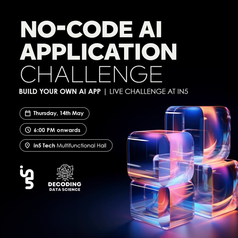 Cover Image for Building No Code Application | in5 x Decoding Data Science