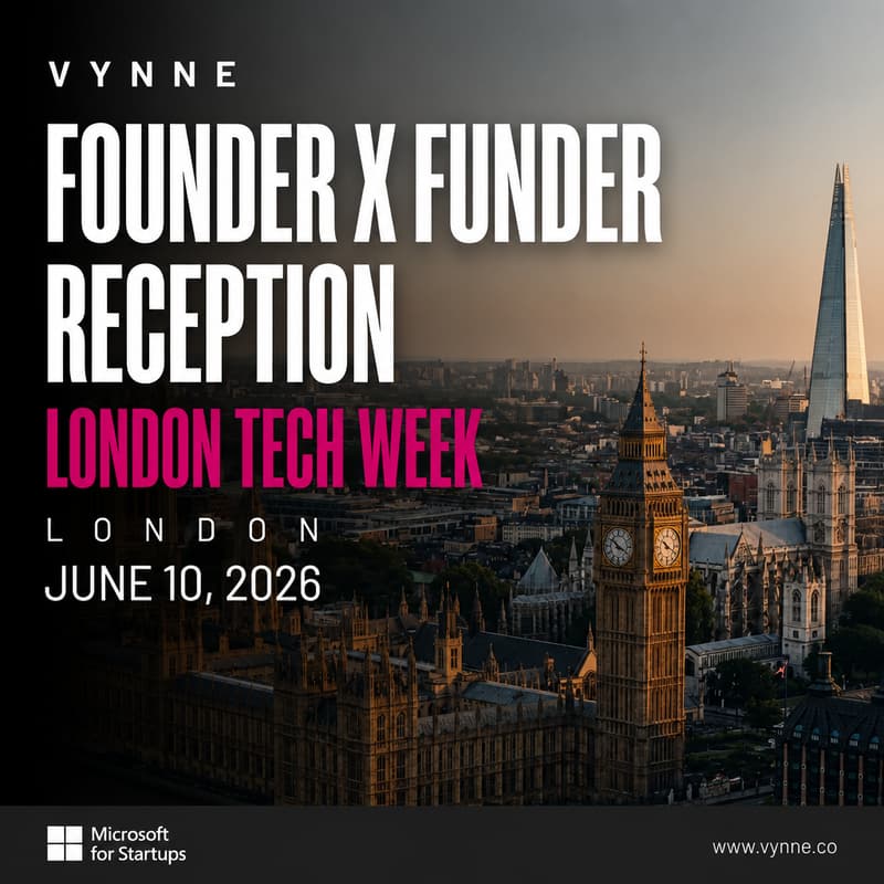 Cover Image for Founder × Funder Reception at London Tech Week Presented by: Microsoft for Startups