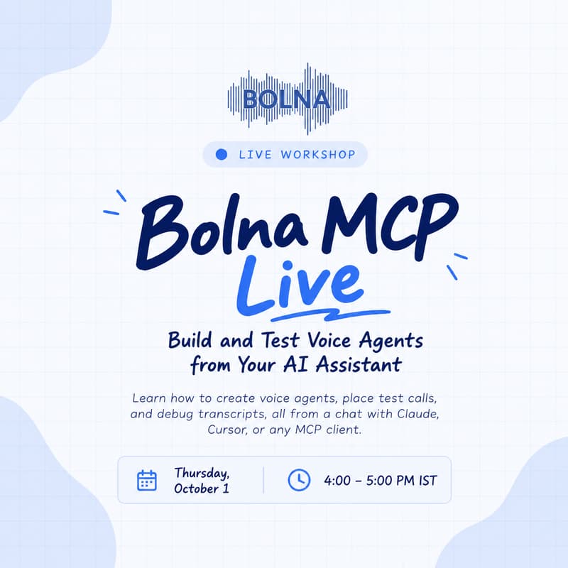 Cover Image for Bolna Live: Build with MCP
