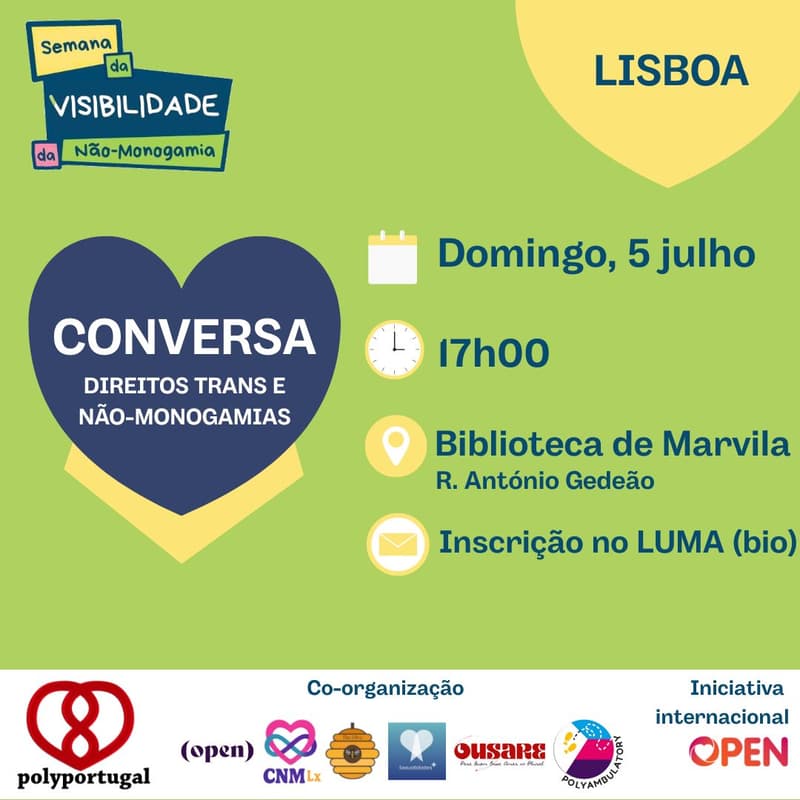Cover Image for Roda de Conversa: Direitos Trans e Não-Monogamias | Semana da Visibilidade da Não-Monogamia