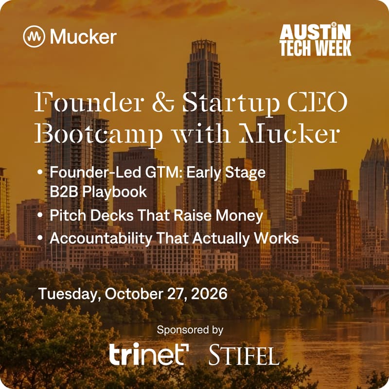 Cover Image for Founder & Startup CEO Bootcamp with Mucker, Day 1