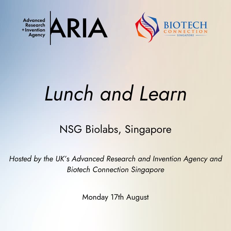 Cover Image for Lunch and Learn - Singapore: hosted by ARIA and Biotech Connection Singapore