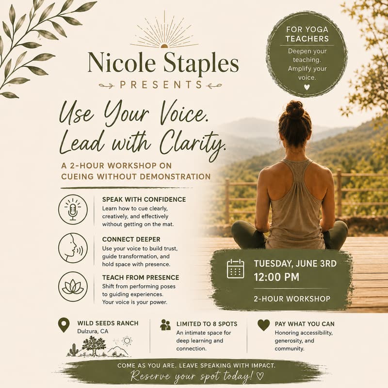 Cover Image for The Art of Cueing Yoga With Your Voice