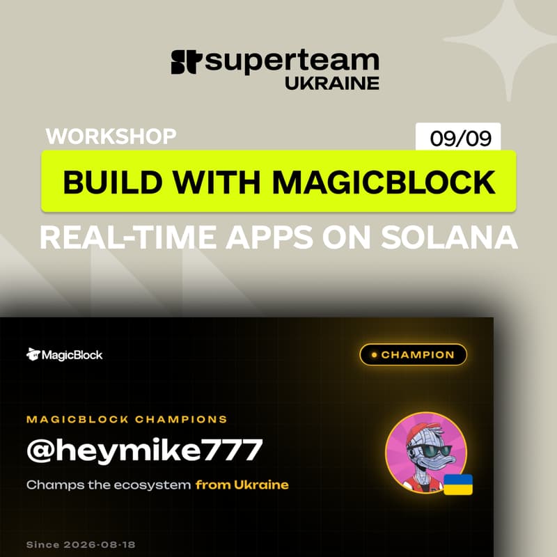 Cover Image for Build with MagicBlock: Real-Time Apps on Solana
