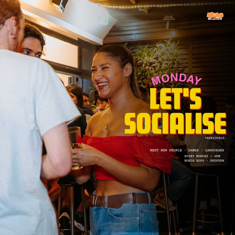Cover Image for Meet New People in Sydney ๐ | Monday Social, Language Exchange & Games