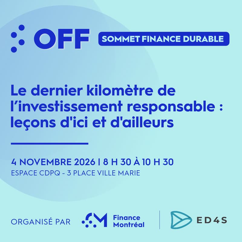 Cover Image for Le dernier kilomètre de l’investissement responsable : leçons d'ici et d'ailleurs