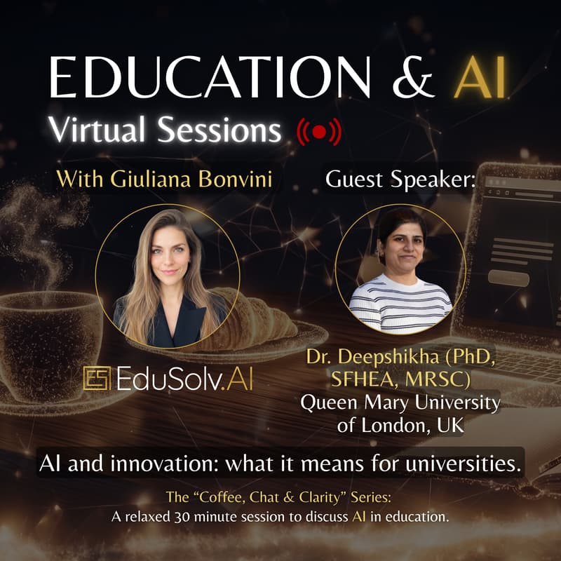 Cover Image for Education & AI Virtual Session (4): AI and innovation. What does it mean for universities?