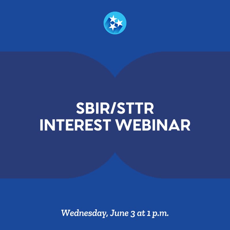 Cover Image for SBIR/STTR Interest Webinar: June
