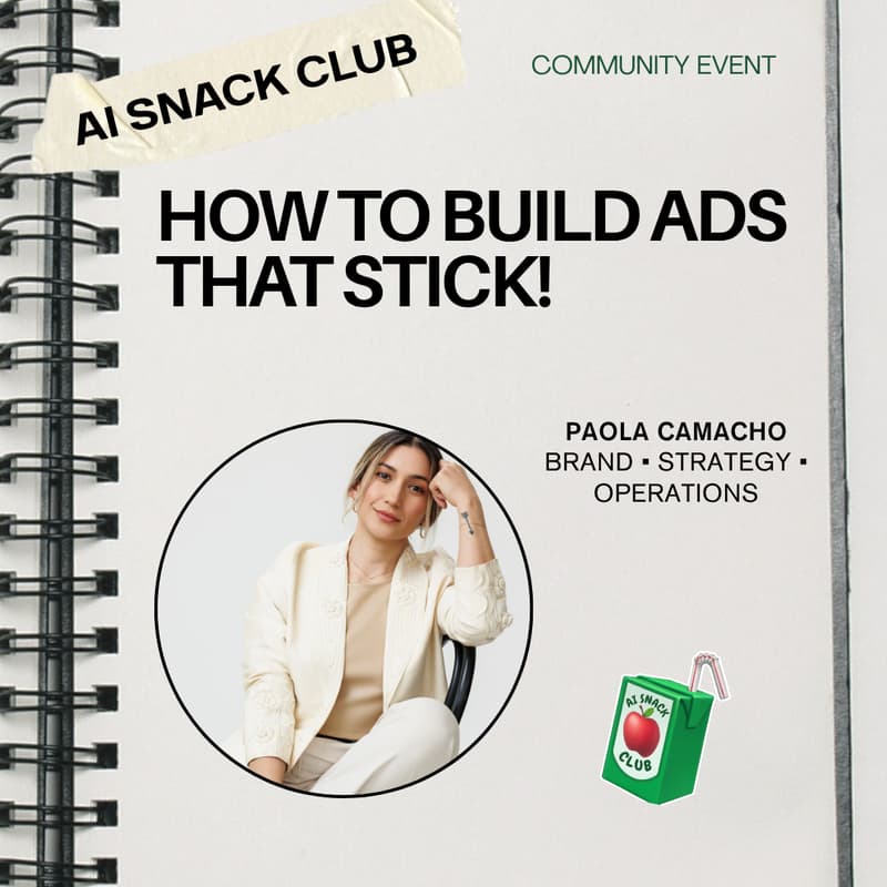 Cover Image for Community Event: How to Build Ads That Stick!
