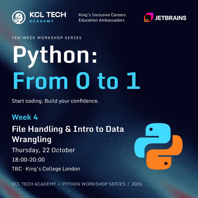 Cover Image for Python 0-1, Week 4: File Handling & Intro to Data Wrangling