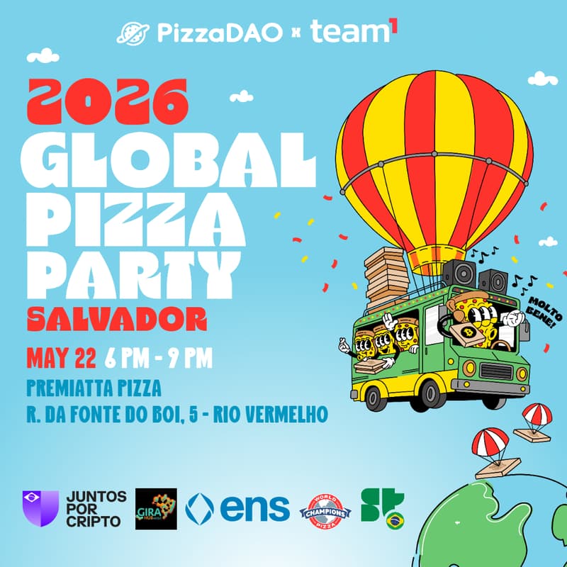 Cover Image for Team1 Brasil x PizzaDAO: Global Pizza Party Salvador