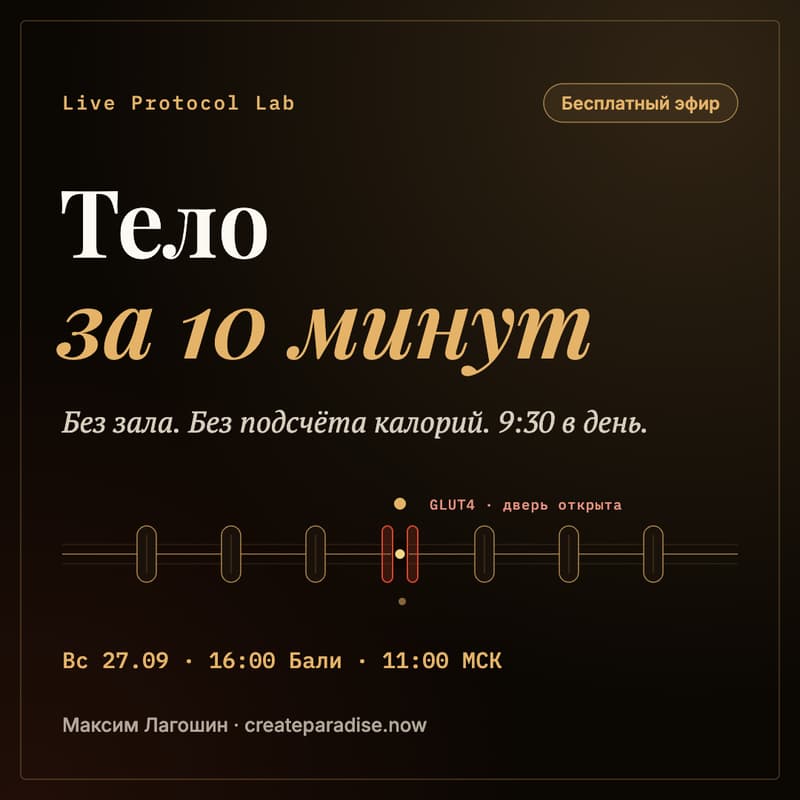 Cover Image for Идеальное тело за 10 минут в день · живой эфир с Бали