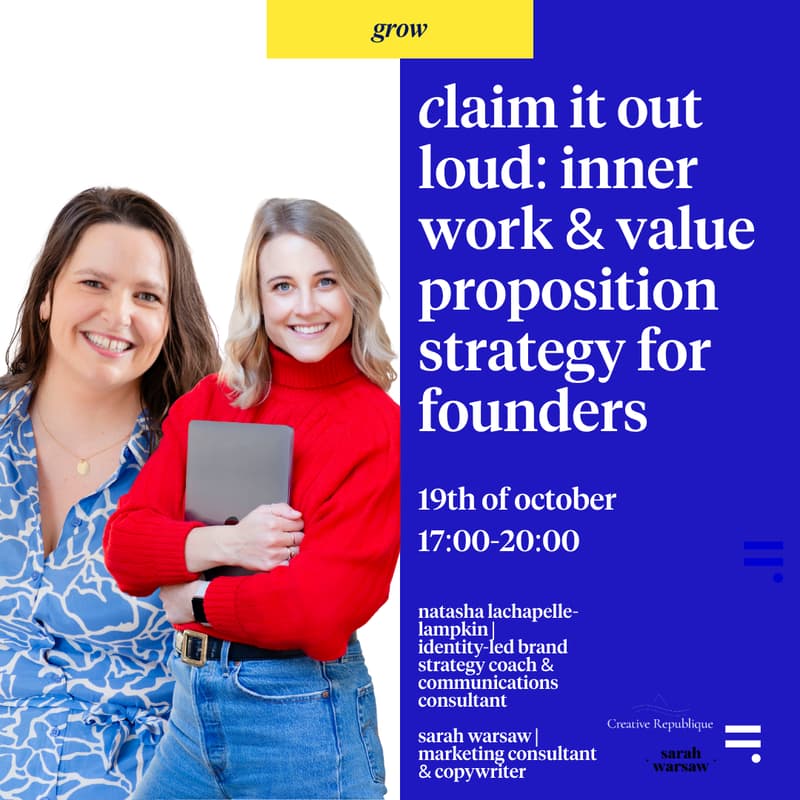 Cover Image for Claim it out loud: inner work & value proposition strategy for founders