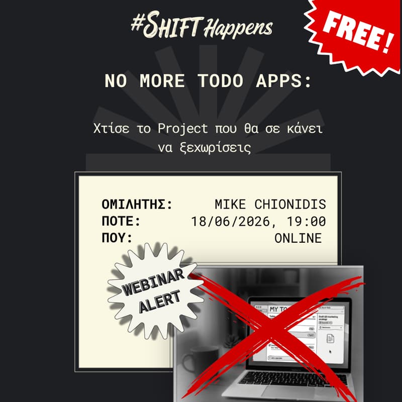 Cover Image for No More Todo Apps: Χτίσε το project που θα σε κάνει να ξεχωρίσεις