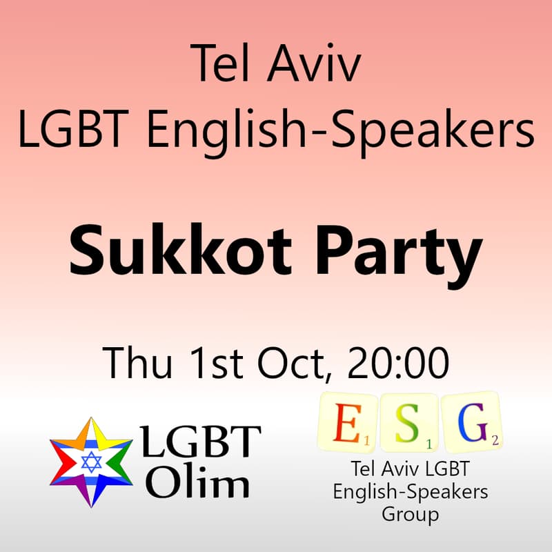 Cover Image for Tel Aviv LGBT English-Speakers Sukkot Party - Thu 1st Oct