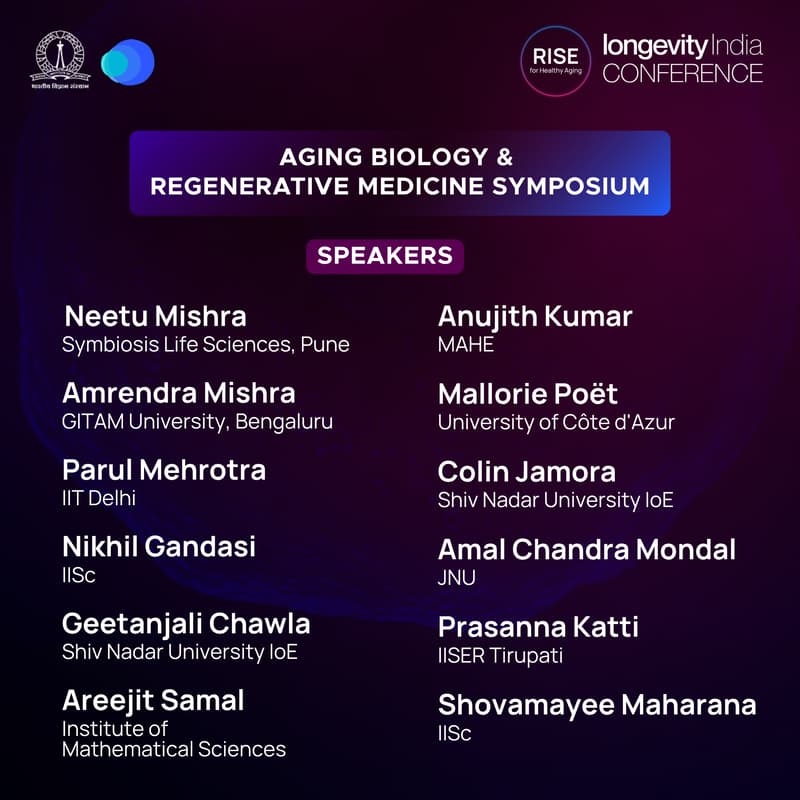 Cover Image for Aging Biology and Regenerative Medicine Symposium | 5 Aug | IISc