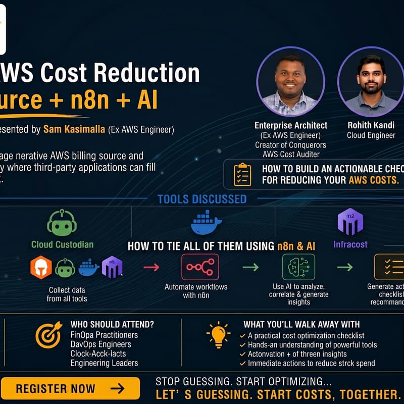 Cover Image for Automating AWS Cost Reduction with Open Source + n8n + AI