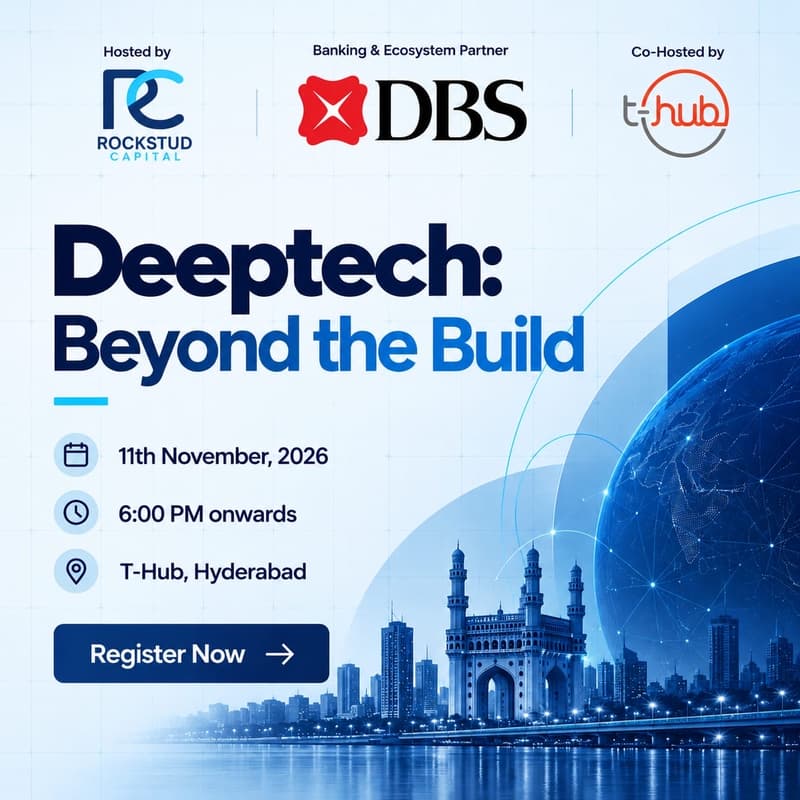 Cover Image for Deeptech: Beyond the Build | Rockstud x DBS x T-Hub