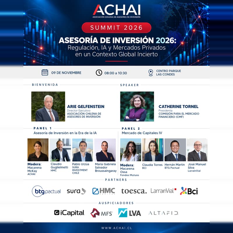 Cover Image for Summit ACHAI: Asesoría de Inversión 2026: Regulación, IA y Mercados Privados en un Contexto Global Incierto