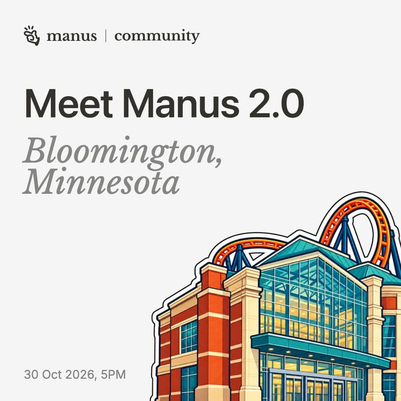 Cover Image for Meet Manus 2.0 Minneapolis